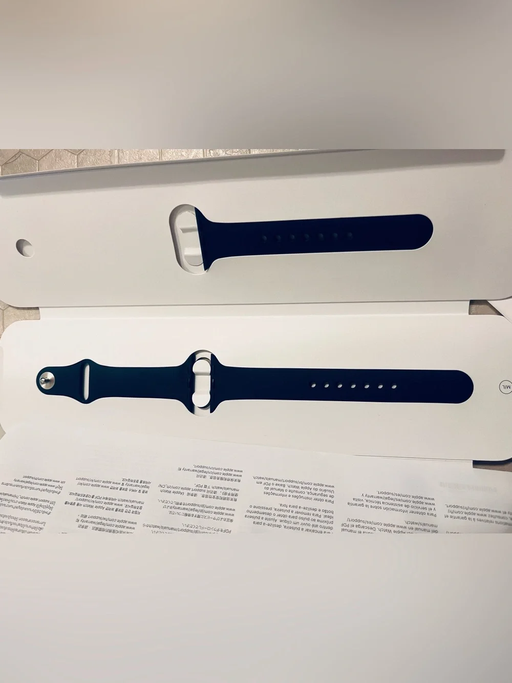Apple Watch in Deep Blue with Matching Sport Band